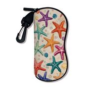 Funda Para Gafas De Sol,Estrellas De Mar Coloridas Inspiradas En El Océano Estuche De Gafas Anti-Arañazos Robusto,Caja Para Anteojos Para Trabajo Viaje Estudio 17X8X3.6Cm