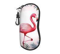 Funda Para Gafas De Sol,Flores Con Flamenco Estuche Gafas Unisex Portátil,Almacenaje Para Anteojos Para Trabajo Estudio Hombres 17X8X3.6Cm