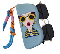 Funda para gafas de sol para mujer, funda portátil para gafas de sol, funda suave para gafas de sol, funda rígida con cremallera, funda para gafas de sol para mujer, divertida bolsa de silicona suave