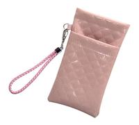 Funda para gafas, funda portátil de cuero suave para gafas, 7.1 x 3.9 x 0.8 pulgadas, diseño ligero de doble bolsillo, bolsa compacta protectora delgada para mujeres, hombres, niños, familia, amigos