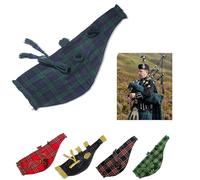 Funda para gaita escocesa, estilo Highland, con cordón, accesorio para bandas militares,Irish Tartan