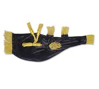 Funda para gaita escocesa, estilo Highland, con cordón, accesorio para bandas militares, Negro