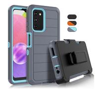 Funda para Galaxy A03s, compatible con Samsung Galaxy A03s, protector de pantalla integrado, clip para cinturón, resistente a golpes y de alta