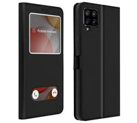 Funda para Galaxy A42 5G con doble Ventana y F. Soporte - Negro