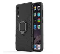 Funda para Galaxy A50, CHcase Hybrid 2 en 1 TPU+PC Carcasa Rugged Armor with Magnetic Car Mount Case Cover Dual Layer Bumper Backcover con Soporte para Samsung Galaxy A50 SM-A505 -All Black