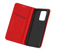 Funda para Galaxy A72 Tarjetero Soporte Vídeo Cuero Rojo