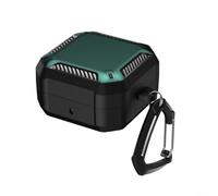 Funda para Galaxy Buds 4 Pro para diseño de dos tonos, carcasa protectora a prueba de caídas con cierre seguro, cubierta de piel a prueba de polvo (verde-negro)