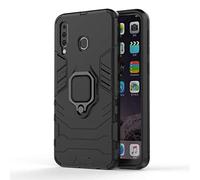 Funda para Galaxy M30, CHcase Hybrid 2 en 1 TPU+PC Carcasa Rugged Armor with Magnetic Car Mount Case Cover Dual Layer Bumper Backcover con Soporte para Samsung Galaxy M30 - All Black