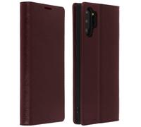 Funda para Galaxy Note 10 Plus de piel y cartera F. Soporte - Marrón