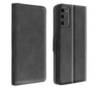 Funda para Galaxy Note 20 de Piel con Monedero y Soporte - Negro