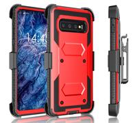 Funda para Galaxy S10, compatible con Samsung Galaxy S10. Clip tipo funda, Tshell, protectora de cinturón giratoria con bloqueo y absorción de