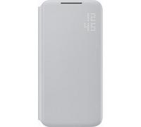 Funda para Galaxy S22 5G Funda Folio LED View con tarjetero, Gris claro