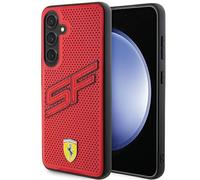 Funda Para Galaxy S24 Plus Ferrari De Cuero Sintético Rojo Con Logo De Metal
