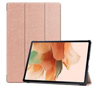 Funda para Galaxy Tab S7 FE 12.4 Pulgadas T730 T735 T736B T736N, Funda con Bloqueo Magnético, Slim Tríptica, PU Cuero, Ultradelgada Carcasa, Función de Soporte