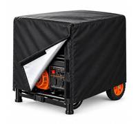 Funda para Generador Eléctrico para Scheppach SG5200D, Tejido Oxford 420D con Forro Plateado, Apertura Lateral y Correa con Hebilla para Guardarlo,A Black