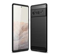 Funda para Google Pixel 6 Pro, diseño de textura de fibra de carbono Cruzerlite para Google Pixel 6 Pro (2021) (negro)