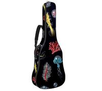 Funda para guitarra acústica Retro Pop Eighties Boombox con patrón de radio ajustable correa de hombro funda para guitarra funda de concierto 40 41 42 pulgadas, Color 10, 42.9x16.9x4.7 in