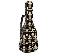 Funda para guitarra de 40, 41, 42 pulgadas, esponja de 0.4 pulgadas de grosor, funda acolchada suave para guitarra acústica, bajo eléctrico, guitarra clásica, ancla náutica sin costuras y volante