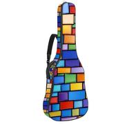 Funda para guitarra de 40, 41, 42 pulgadas, esponja de 0.4 pulgadas de grosor, funda acolchada suave para guitarra acústica, bajo eléctrico, guitarra clásica, ancla náutica sin costuras y volante