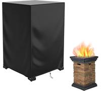 Funda Para Hoguera Al Aire Libre Termina Cubierta Cuadrada Impermeable For Brasero Gas Alta Durabilidad For Exteriores,cubierta For Chimenea Patio,resistente Viento(76x76x63.5cm)