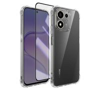 Funda para Honor 600 Smart de Silicona Flexible 2mm con Cristal Templado HD