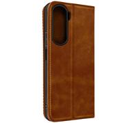 Funda para Honor 90 Lite Tarjetero y Soporte Vídeo Diseño Costura Marrón