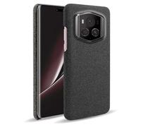 Funda para Honor Magic 6 RSR,Diseño de patrón de Lona,Carcasa Protectora Ultra Delgada con Agarres Suaves,Diseño en Tela Antigolpes y Antiarrayazos-Black