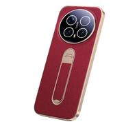 Funda para Honor Magic 8/8 Pro, con Soporte Giratorio De Metal, Carcasa De Cuero Galvanizado con Protección Completa para La Lente De La Cámara Y Protección Antiarañazos.,8pro,Red