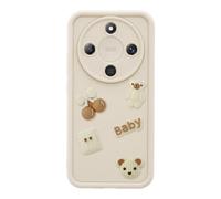 Funda para Honor Magic 8 Lite con Motivos Ositos Kawaii 3D y Borde Elevado