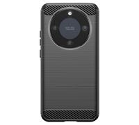 Funda para Honor Magic 8 Lite en Silicona Efecto Carbón Textura Cepillada