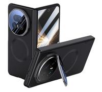 Funda para Honor Magic V5, Resistente A Golpes Y Caídas, Protección De Lentes Y Bisagras, Protector De Pantalla Y Soporte Incorporados, Compatible con Carga Inalámbrica (Negro)