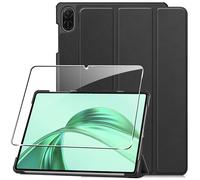 Funda para Honor Pad X8a 11" 2024 +1 Pack Cristal Vidrio Templado,con Función Soporte,Anti-Arañazos Protectora Case función -Negro