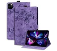 Funda para Honor Pad X8a/Pad X9 2024, piel sintética de alta calidad, soporte de gato en relieve, ranuras para tarjetas, funda inteligente abatible a prueba de golpes para tablet Honor Pad X8a/Pad X9