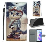 Funda para Honor X7A, Carcasa Honor Play 7T Libro con Tapa de Cuero Piel Billetera Case Flip Cover con Kickstand, Hebilla Magnetica, Ranuras para Tarjetas Carcasa para Honor X7A / Honor Play 7T