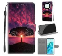 Funda para Honor X9A 5G / X40 5G, Carcasa Honor Magic5 Lite Libro con Tapa de Cuero Piel Billetera Flip Cover con Kickstand, Hebilla Magnetica, Ranuras Tarjetas Carcasa para Honor X9A 5G /Honor X40 5G