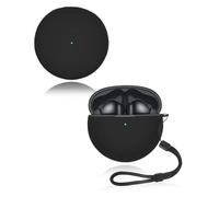 Funda para Huawei FreeBuds 7i Auriculares yystao Suave Silicona Carcasa con Correa para el Cuello Resistente al Polvo a Prueba de Golpes y Duradero, Negro