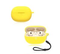 Funda para Huawei FreeBuds Pro 5 Auriculares yystao Funda de Silicona Suave Compatible con Huawei FreeBuds Pro 5 con Correa para el Cuello a Prueba de Polvo, Resistente a Golpes y Duradero, Amarillo