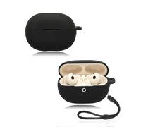 Funda para Huawei FreeBuds Pro 5 Auriculares yystao Funda de Silicona Suave Compatible con Huawei FreeBuds Pro 5 con Correa para el Cuello a Prueba de Polvo, Resistente a Golpes y Duradero, Negro