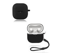 Funda para Huawei FreeClip 2 Auriculares yystao Funda Suave Silicona Compatible con Huawei FreeClip 2 con Correa para el Cuello a Prueba de Polvo a Prueba de Golpes y Duradero, Negro