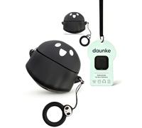 Funda para Huawei FreeClip 2 S Wireless Headphones,daunke Funda de silicona suave con forma de fantasma con cordón, protección completa, negro