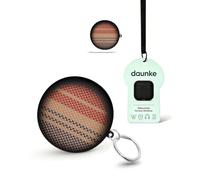 Funda para Huawei FreeClip 2 S Wireless Headphones,daunke Soft Carbonfaser-Silikon-Schutzhülle hautfreundliches geisterförmiges Etui mit Lanyard, vollständiger Schutz ,Sonnenuntergangsgelb