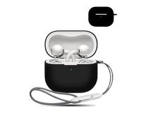 Funda para Huawei FreeClip 2 Wireless Headphones,daunke Funda de silicona suave, funda hipoalergénica con cordón, protección completa, negro