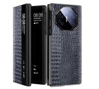 Funda para Huawei Mate XT, Cuero Genuino Guscio with Rasguño Resistente Cámara Protectora Case(Negro)