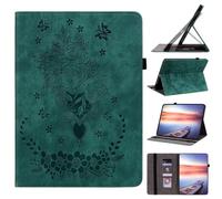 Funda para Huawei MatePad SE 11 2024, piel sintética de alta calidad, diseño de mariposa, flor, a prueba de golpes, multiángulo, ajuste delgado, ligera, para Huawei MatePad SE 11 2024, verde