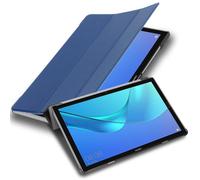 Cadorabo Funda Tableta para Huawei MediaPad M5 Lite 10 (10.1" Zoll) in Azul Oscuro Jersey - Cubierta Proteccíon Bien Fina en Cuero Artificial en Estilo Libro con Auto Wake Up e Función de Suporte