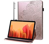 Funda para Huawei Mediapad M5 Lite 10 con protector de pantalla y lápiz capacitivo, ultrafina, con función atril, piel sintética, color oro rosa