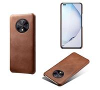 Funda para Huawei Nova Y90 4G,Antideslizante,Protección contra caídas,Casca Trasera de Color sólido Simple,Diseño de Cuero de imitación de plástico-Brown