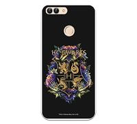 Funda para Huawei P Smart Oficial de Harry Potter Hogwarts Floral para Proteger tu móvil. Carcasa para Huawei de Silicona Flexible con Licencia Oficial de Harry Potter.