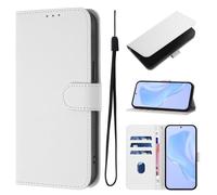 Funda para Huawei P20 Lite, diseño de caramelo, a prueba de golpes, de piel sintética, con ranura para tarjetas, funda protectora magnética para Huawei P20 Lite, color blanco