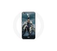 Funda para Huawei P8 Lite 2017 Vikings Serie Temporada 6 logo Ragnar Lothbrok V Espada Gris Fondo Borroso